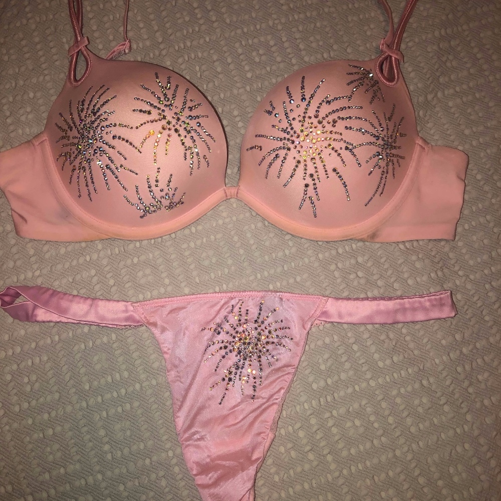 Victoria's Secret Pink Sparkly Bra and Panty Set